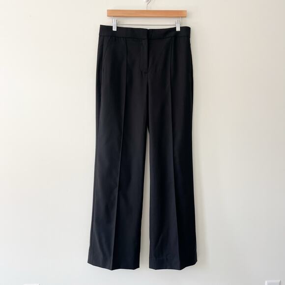 J. Crew NWT Collection Full Length Wide Leg Black Tuxedo 100% Italian Wool pants - Picture 4 of 15